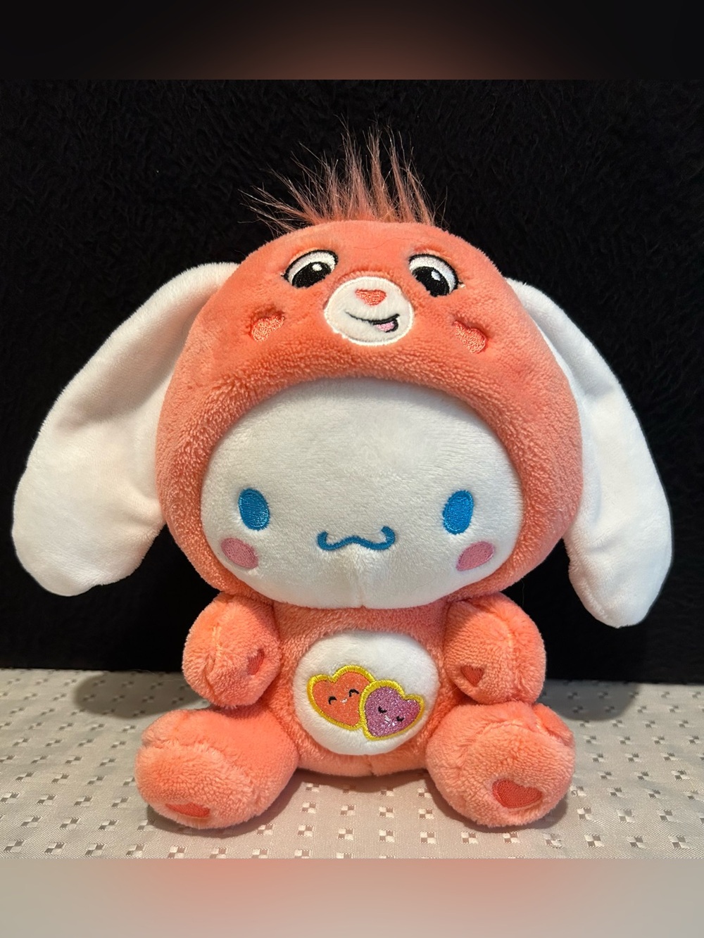 Sanrio Hello Kitty & Friends × Care Bears Cinnamoroll Love‑a‑Lot Bear Plush